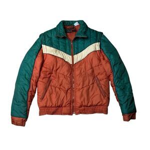American Vintage 70s 80s Puffer Ski Jacket Medium